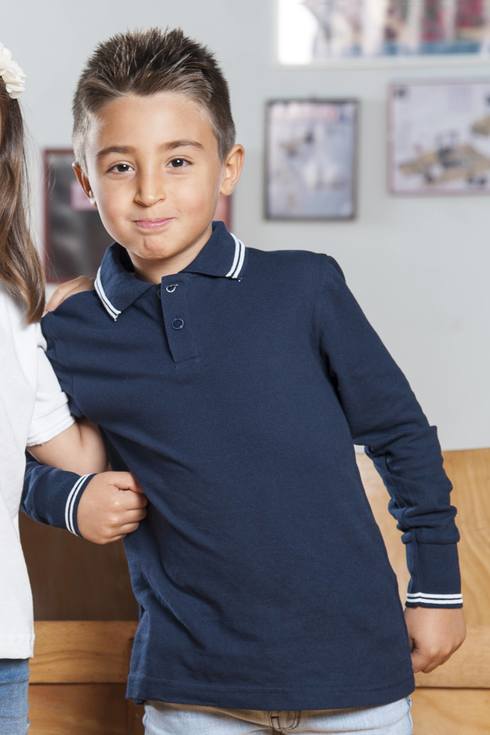 Polo bianca bambino manica lunga sales